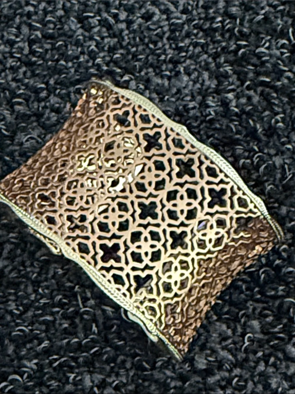 Kendra Scott Gold Laser-Cut Wristlet Clutch